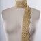 1 Yard Gold Rose Motif Venice Lace Trim with Rough Scalloped Edges for Elegant Decorative Use 2.75 Inch Wide